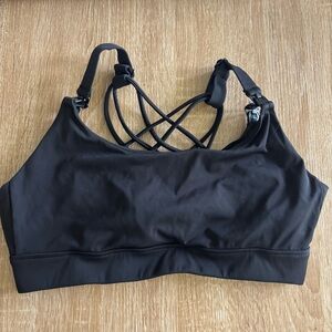 Black Sweat & Milk Nursing Sports Bra
